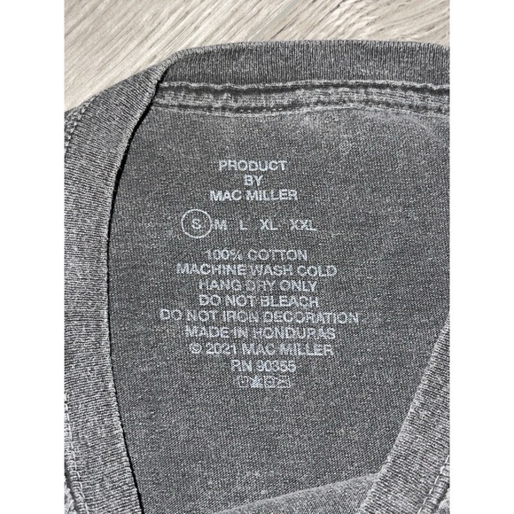 Mac Miller Official Merch T-Shirt Men S Grey Short Sleeve Music Tour Concert - Picture 5 of 6